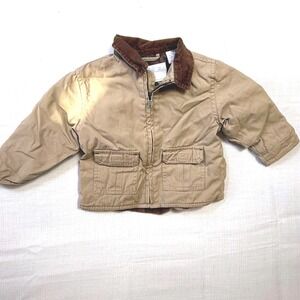 Specialty Baby Tan Corduroy Collar Jacket Boys Girls 12 Months Camo Lined